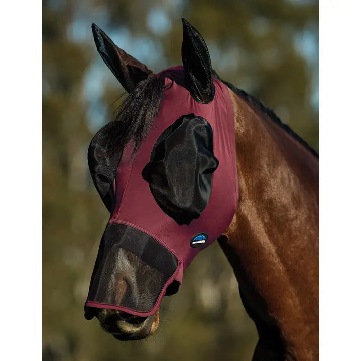 Lycra Fly Mask with Nose (Burgundy) £18.00