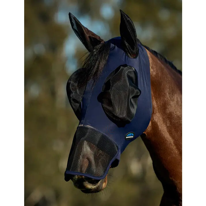 Lycra Fly Mask with Nose (Navy Blue) £18.00