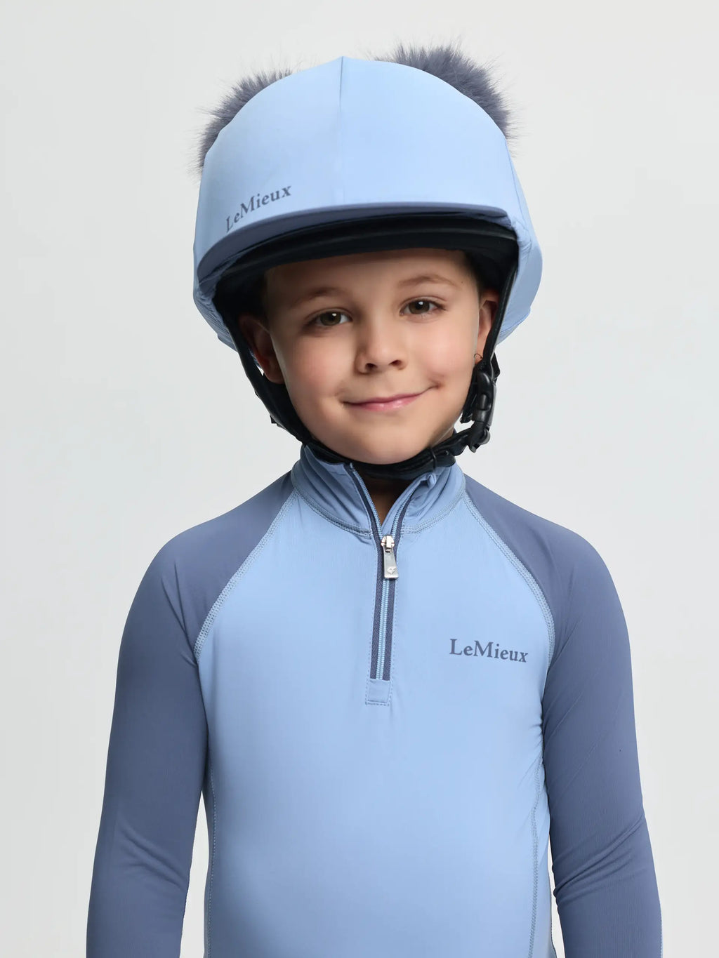 LeMieux Mini Double Pom Hat Silk Powder Blue £24.95