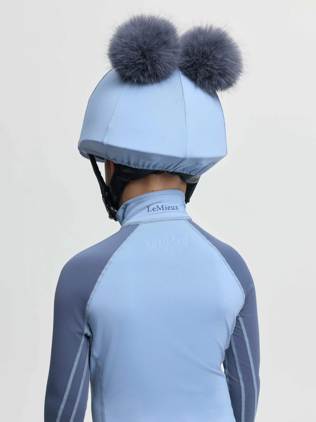 LeMieux Mini Double Pom Hat Silk Powder Blue £24.95